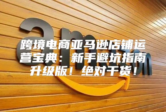 跨境电商亚马逊店铺运营宝典：新手避坑指南升级版！绝对干货！