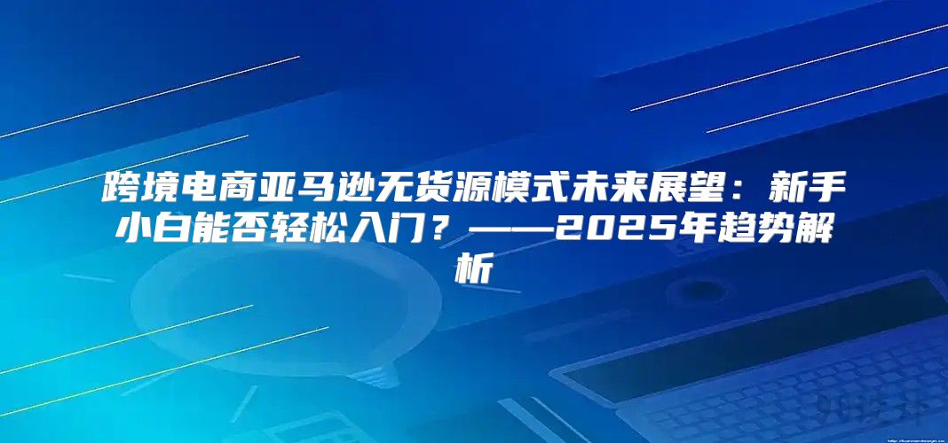 跨境电商亚马逊无货源模式未来展望：新手小白能否轻松入门？——2025年趋势解析
