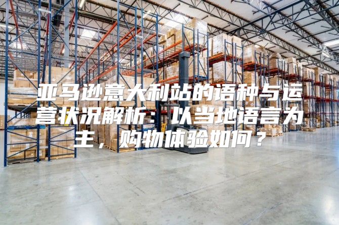 亚马逊意大利站的语种与运营状况解析：以当地语言为主，购物体验如何？
