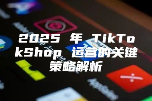 2025 年 TikTokShop 运营的关键策略解析