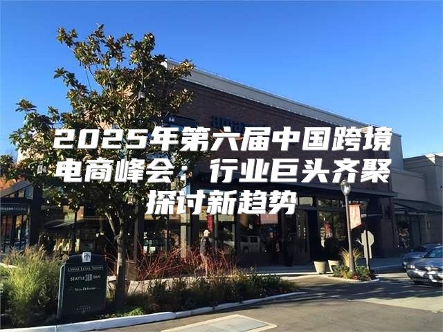 2025年第六届中国跨境电商峰会：行业巨头齐聚探讨新趋势