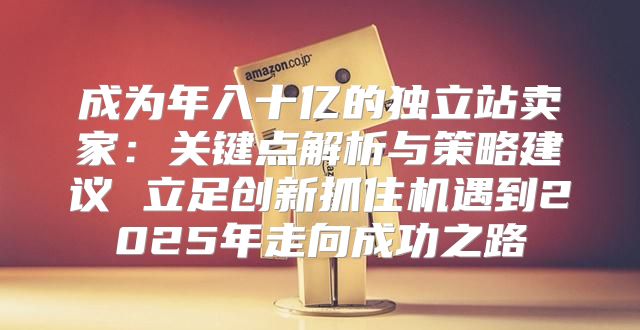 成为年入十亿的独立站卖家：关键点解析与策略建议 立足创新抓住机遇到2025年走向成功之路