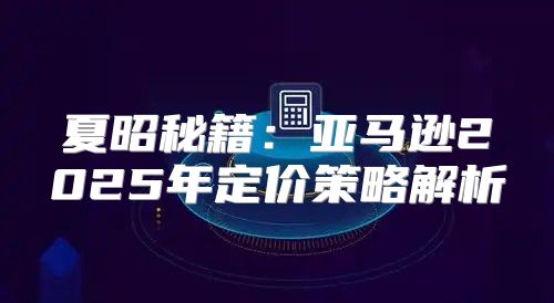 夏昭秘籍：亚马逊2025年定价策略解析