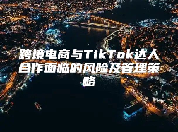 跨境电商与TikTok达人合作面临的风险及管理策略