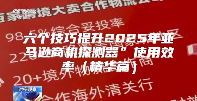六个技巧提升2025年亚马逊商机探测器”使用效率精华篇