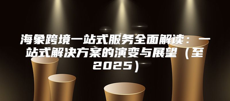 海象跨境一站式服务全面解读：一站式解决方案的演变与展望至2025