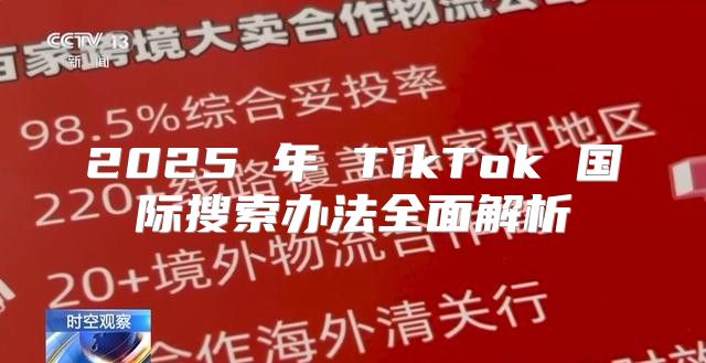 2025 年 TikTok 国际搜索办法全面解析