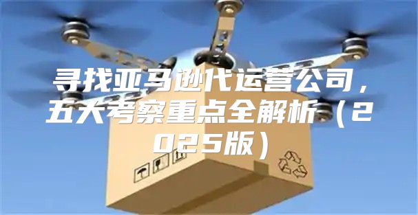 寻找亚马逊代运营公司，五大考察重点全解析2025版