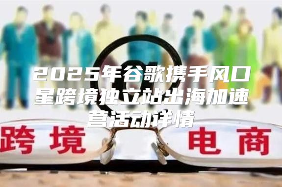 2025年谷歌携手风口星跨境独立站出海加速营活动详情