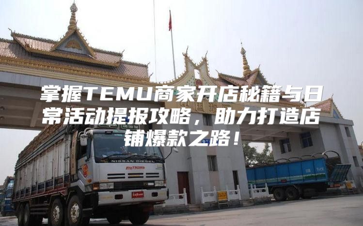 掌握TEMU商家开店秘籍与日常活动提报攻略，助力打造店铺爆款之路！