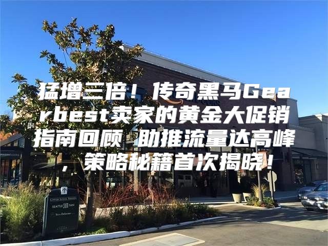 猛增三倍！传奇黑马Gearbest卖家的黄金大促销指南回顾 助推流量达高峰，策略秘籍首次揭晓！
