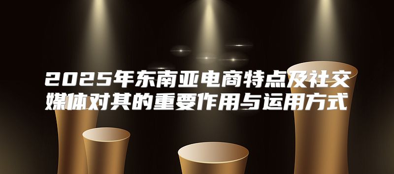 2025年东南亚电商特点及社交媒体对其的重要作用与运用方式