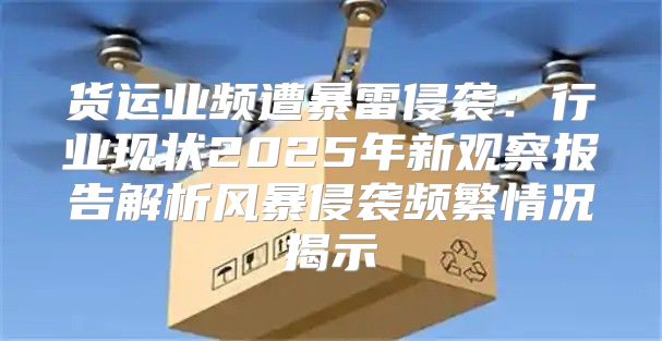 货运业频遭暴雷侵袭：行业现状2025年新观察报告解析风暴侵袭频繁情况揭示