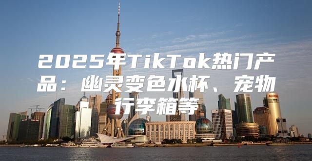 2025年TikTok热门产品：幽灵变色水杯、宠物行李箱等