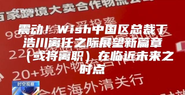 震动！Wish中国区总裁丁浩川离任之际展望新篇章或将离职在临近未来之时点