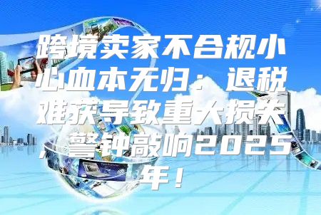 跨境卖家不合规小心血本无归：退税难获导致重大损失，警钟敲响2025年！