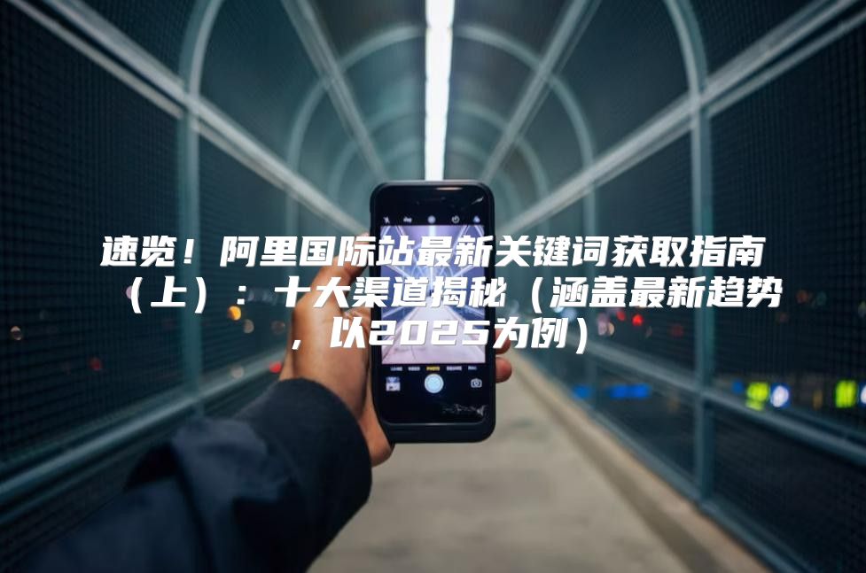 速览！阿里国际站最新关键词获取指南上：十大渠道揭秘涵盖最新趋势，以2025为例