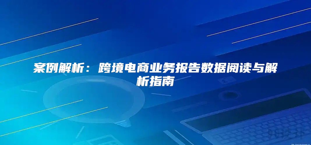案例解析：跨境电商业务报告数据阅读与解析指南