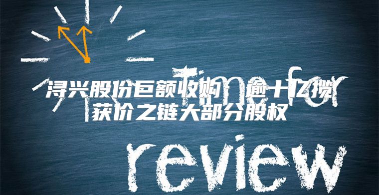 浔兴股份巨额收购：逾十亿揽获价之链大部分股权