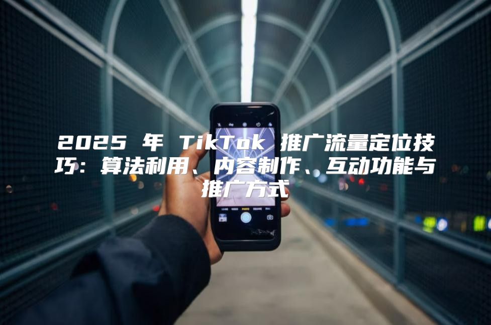2025 年 TikTok 推广流量定位技巧：算法利用、内容制作、互动功能与推广方式