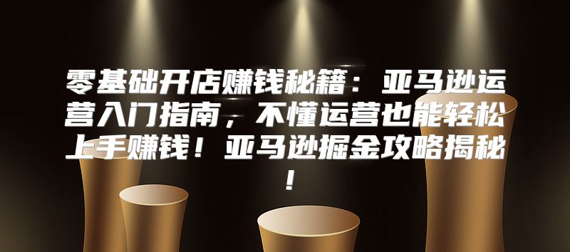 零基础开店赚钱秘籍：亚马逊运营入门指南，不懂运营也能轻松上手赚钱！亚马逊掘金攻略揭秘！