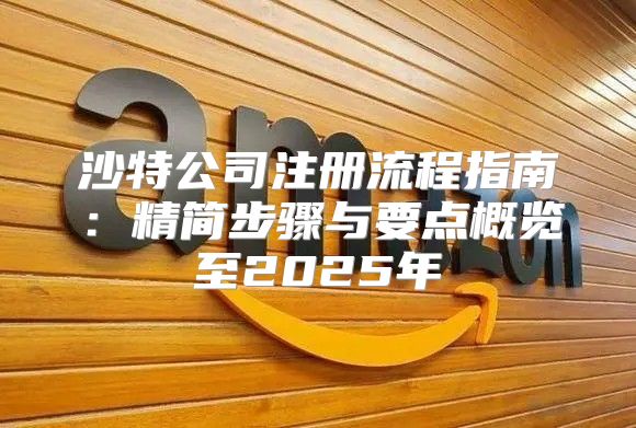 沙特公司注册流程指南：精简步骤与要点概览至2025年