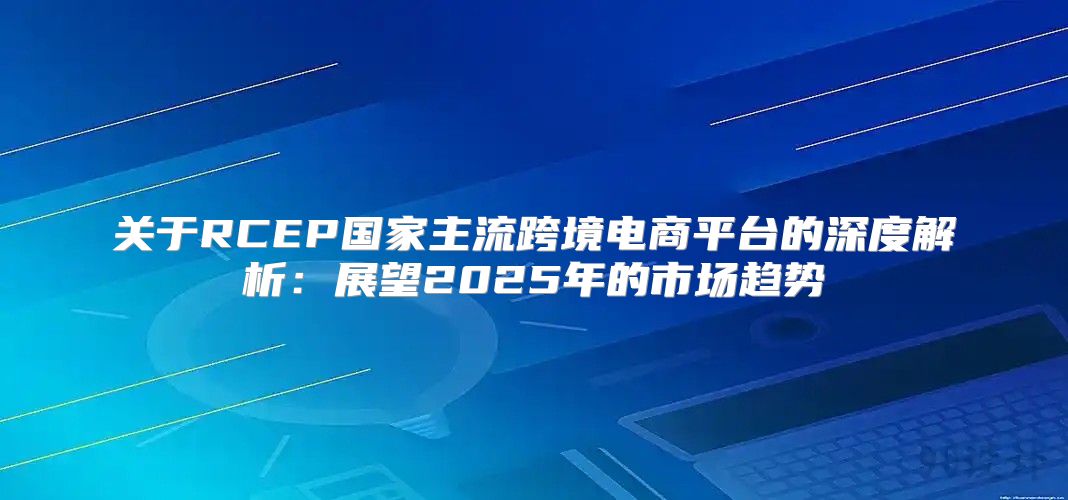 关于RCEP国家主流跨境电商平台的深度解析：展望2025年的市场趋势