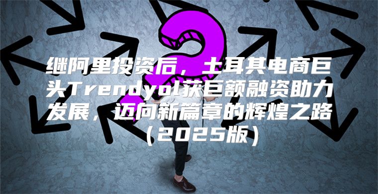 继阿里投资后，土耳其电商巨头Trendyol获巨额融资助力发展，迈向新篇章的辉煌之路2025版