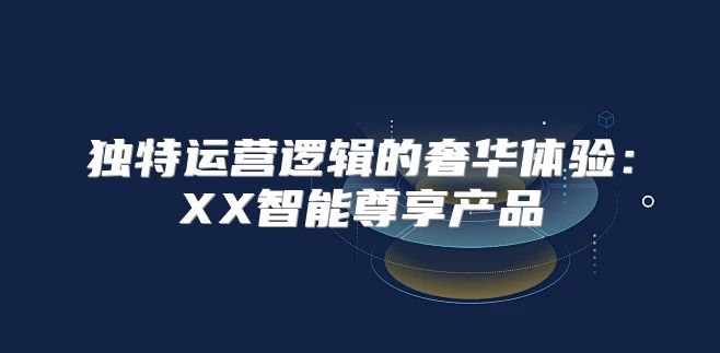 独特运营逻辑的奢华体验：XX智能尊享产品
