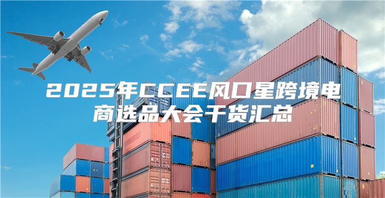 2025年CCEE风口星跨境电商选品大会干货汇总