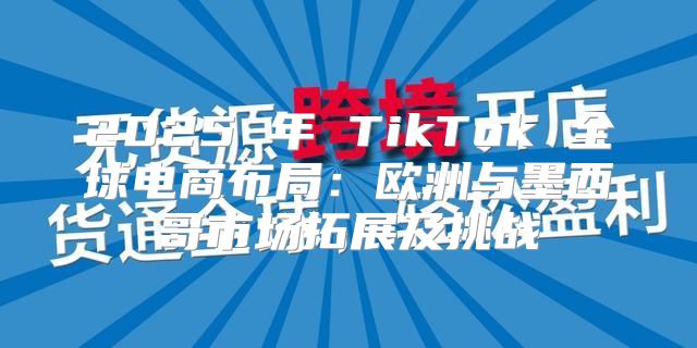 2025 年 TikTok 全球电商布局：欧洲与墨西哥市场拓展及挑战