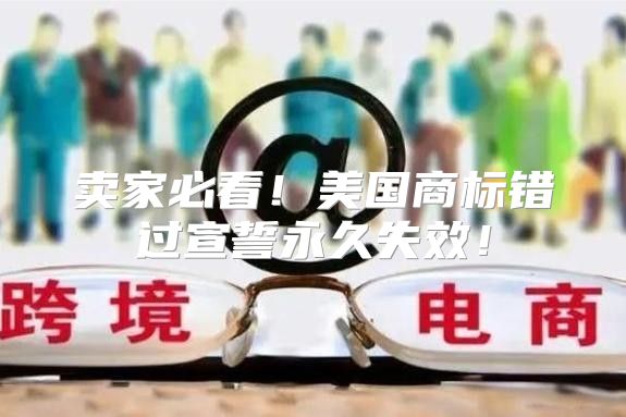 卖家必看！美国商标错过宣誓永久失效！