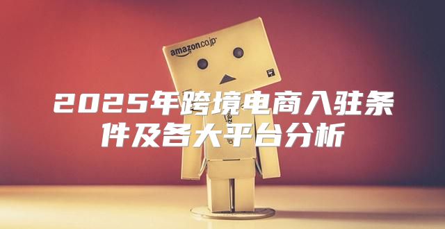 2025年跨境电商入驻条件及各大平台分析