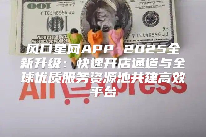风口星网APP 2025全新升级：快速开店通道与全球优质服务资源池共建高效平台