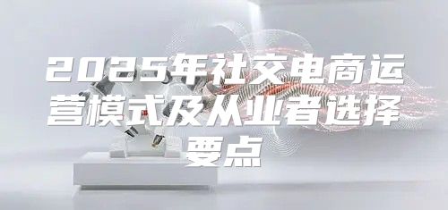 2025年社交电商运营模式及从业者选择要点