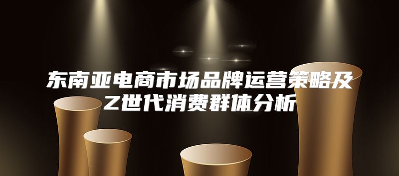 东南亚电商市场品牌运营策略及Z世代消费群体分析