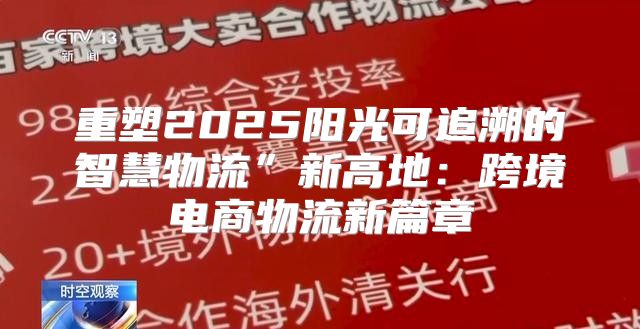 重塑2025阳光可追溯的智慧物流”新高地：跨境电商物流新篇章