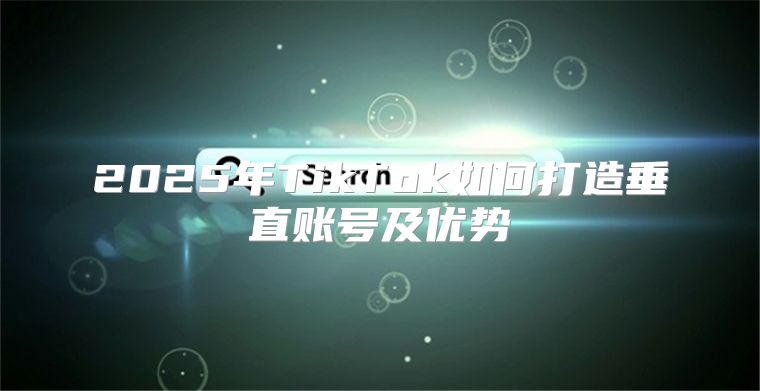 2025年TikTok如何打造垂直账号及优势