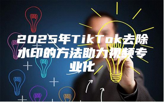 2025年TikTok去除水印的方法助力视频专业化