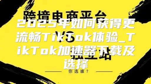2025年如何获得更流畅TikTok体验_TikTok加速器下载及选择