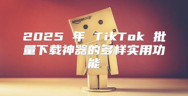 2025 年 TikTok 批量下载神器的多样实用功能