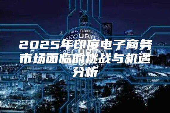 2025年印度电子商务市场面临的挑战与机遇分析