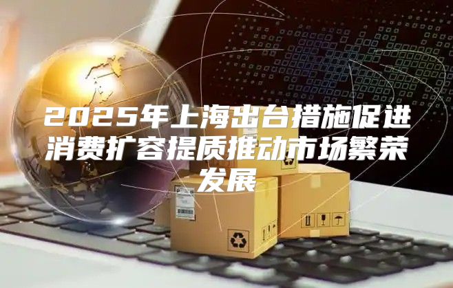 2025年上海出台措施促进消费扩容提质推动市场繁荣发展