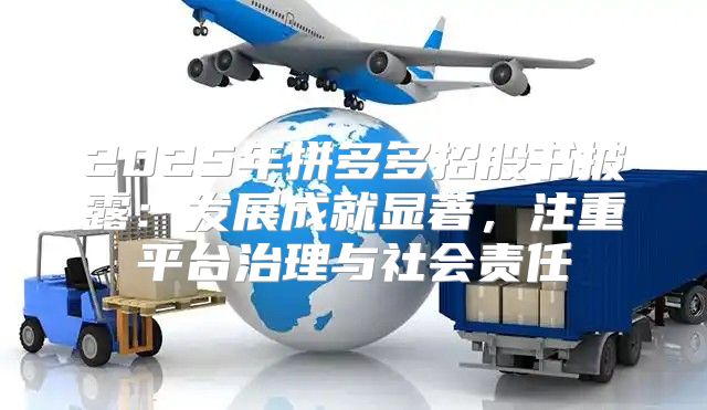 2025年拼多多招股书披露：发展成就显著，注重平台治理与社会责任