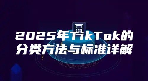 2025年TikTok的分类方法与标准详解