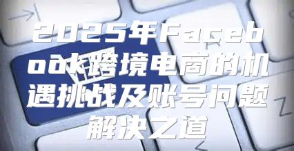 2025年Facebook跨境电商的机遇挑战及账号问题解决之道