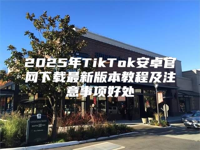 2025年TikTok安卓官网下载最新版本教程及注意事项好处