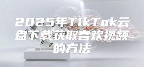 2025年TikTok云盘下载获取喜欢视频的方法