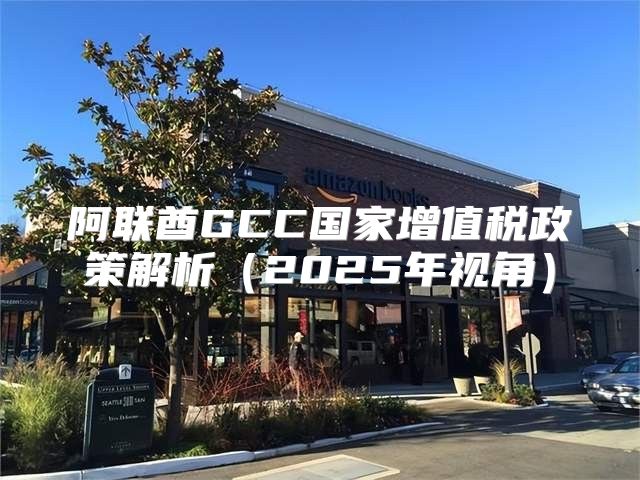 阿联酋GCC国家增值税政策解析2025年视角