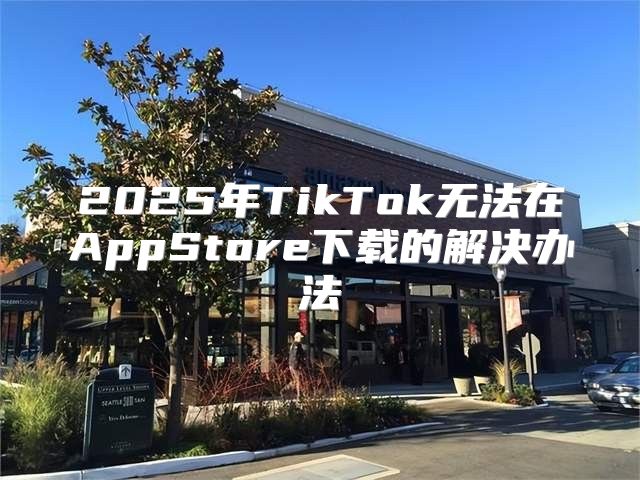 2025年TikTok无法在AppStore下载的解决办法
